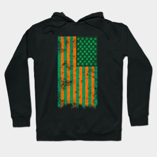 Irish American Shamrock Flag (Green/Orange) Hoodie